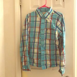🌊Men’s Hollister Button Down Plaid Shirt🌊